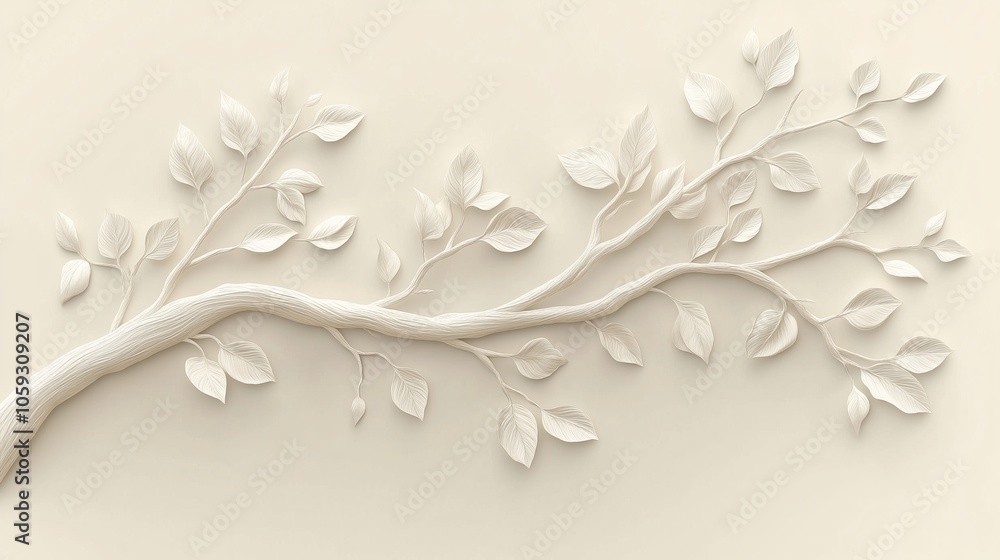 Elegant White Tree Branch Design Elegant White Tree Branch Design