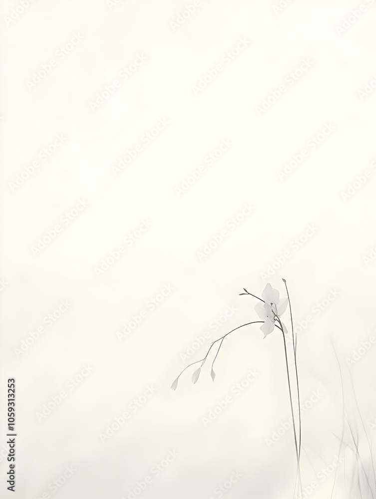 A delicate flower stands out against a soft, ethereal background, evoking tranquility and beauty. A delicate flower stands out against a soft, ethereal background, evoking tranquility and beauty.