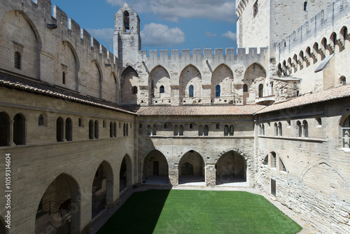Obraz na plátně Benoit XII cloister, Palais des Papes, Avignon France