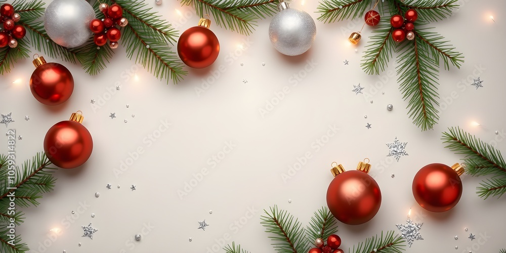 Cozy Winter Knit and Pine Christmas Background Cozy Winter Knit and Pine Christmas Background
