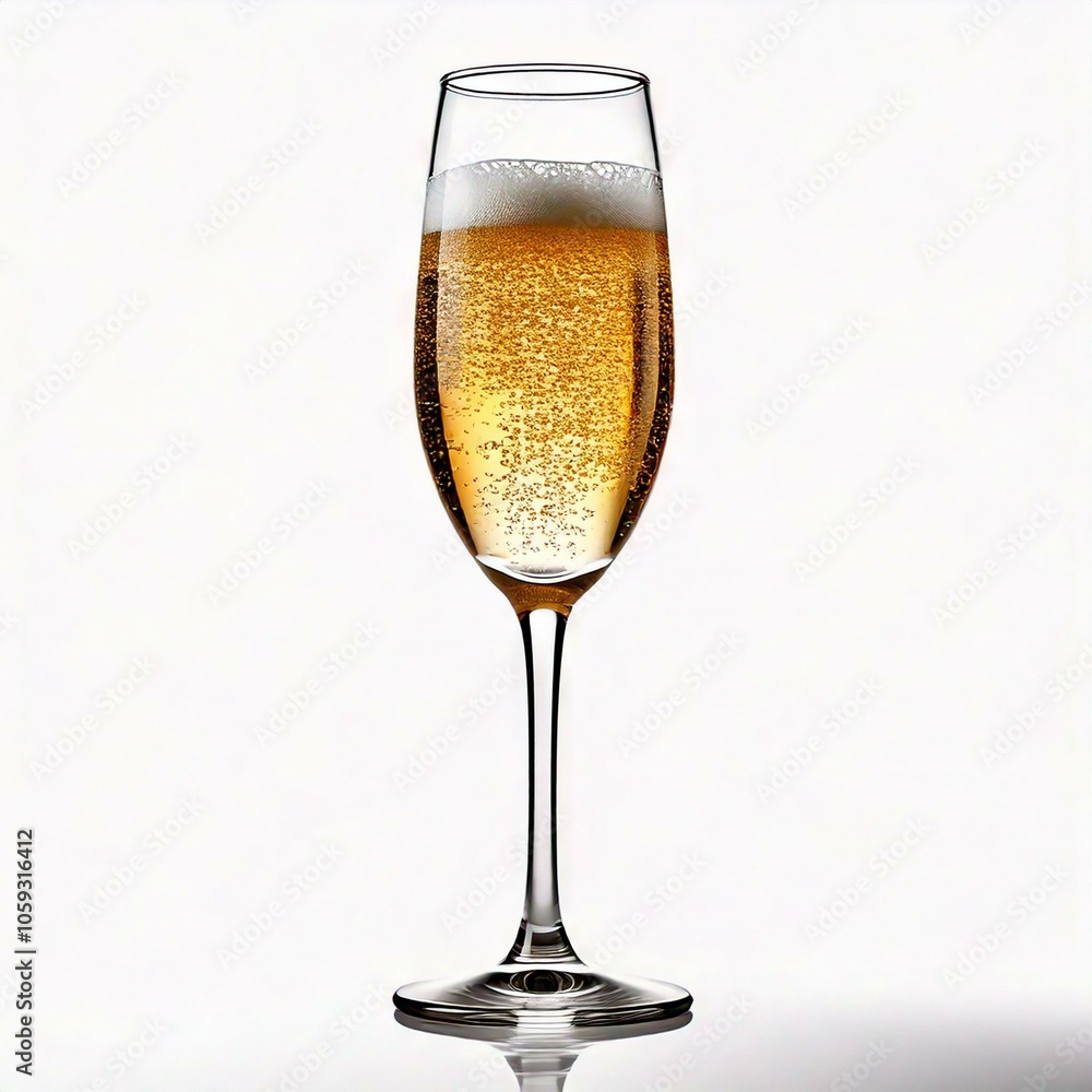 glass of champagne isolated on white glass of champagne isolated on white