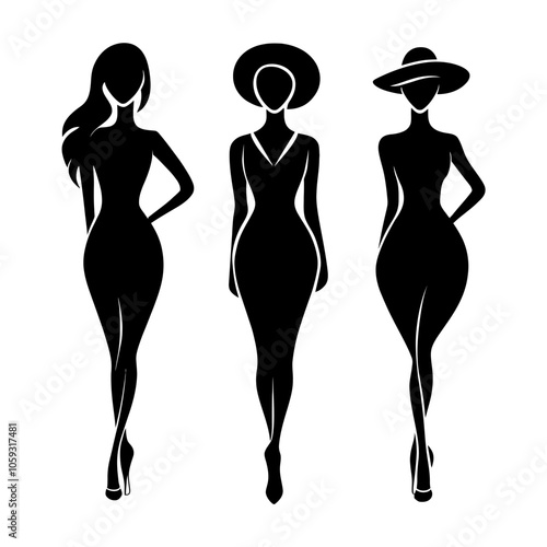 Fashion designer clipart, Girl Fashion Models
