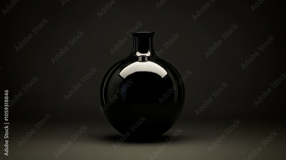 Black Vase on Black Background Black Vase on Black Background