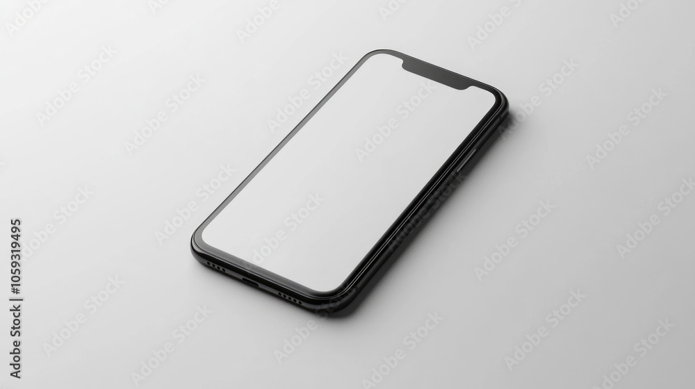 A modern, sleek smartphone with a prominent camera cutout on the back. A modern, sleek smartphone with a prominent camera cutout on the back.