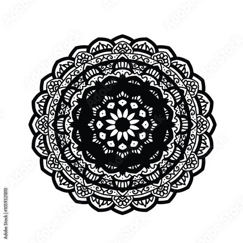 Ornamental luxury mandala pattern, lace ornament, floral mandala.