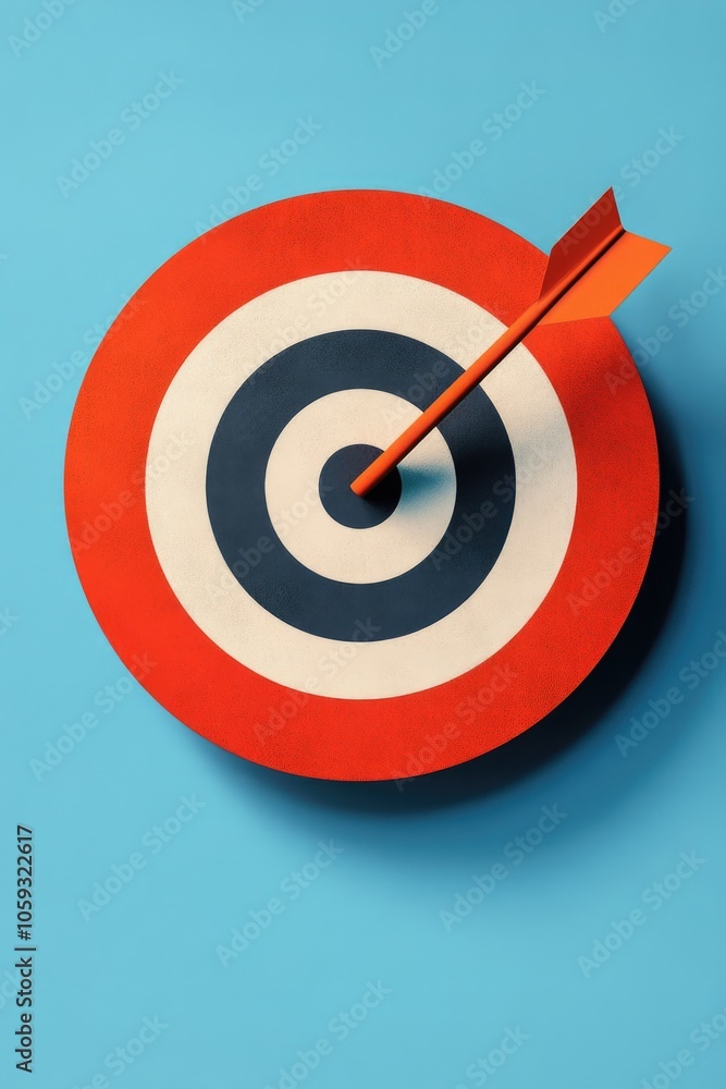 Three-dimensional illustration of an arrow hitting a target on a clock, symbolizing the concept of time management and goal achievement through focused effort. Three-dimensional illustration of an arrow hitting a target on a clock, symbolizing the concept of time management and goal achievement through focused effort.
