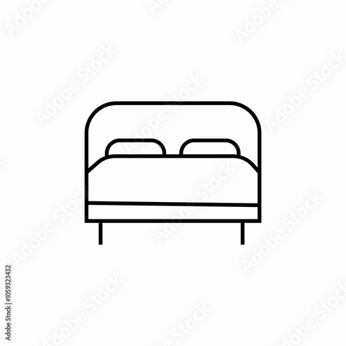 bed sleep icon sign vector