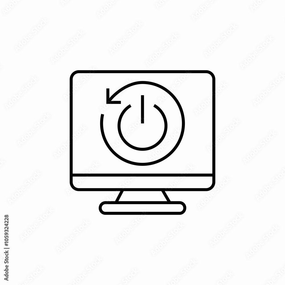 computer turn off icon sign vector