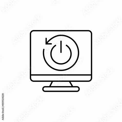 computer turn off icon sign vector