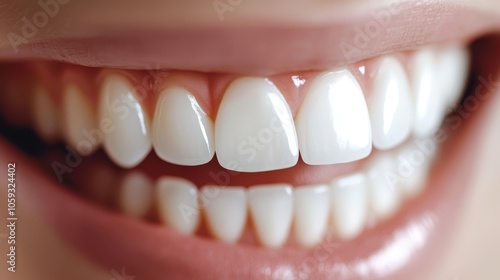 Close-up of Clean, White Teeth Smiling 