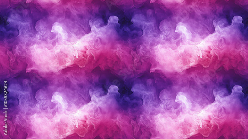 Vibrant violet and purple seamless pattern resembling abstract fog or smoke perfect for textile design or wallpaper