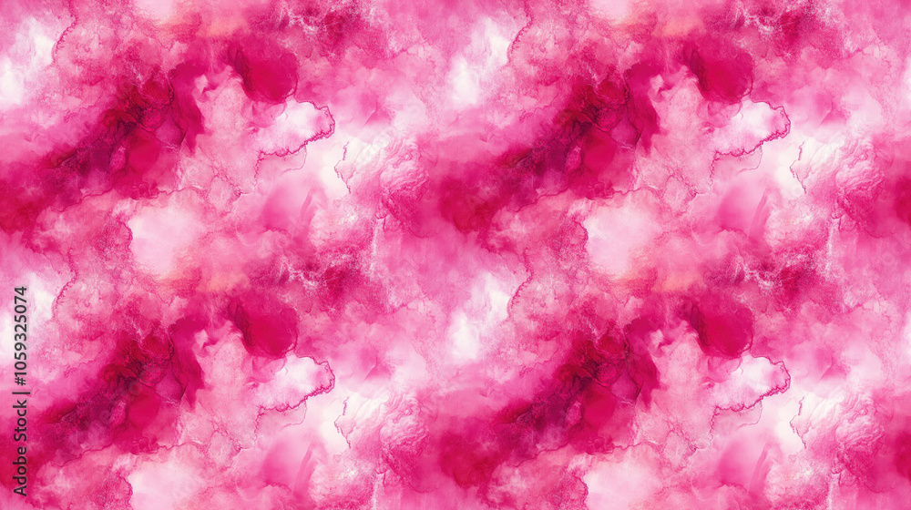 Fototapeta premium Seamless tie dye pattern featuring vibrant raspberry colors and artistic ink wash effects ideal for trendy fabric designs wallpapers backgrounds