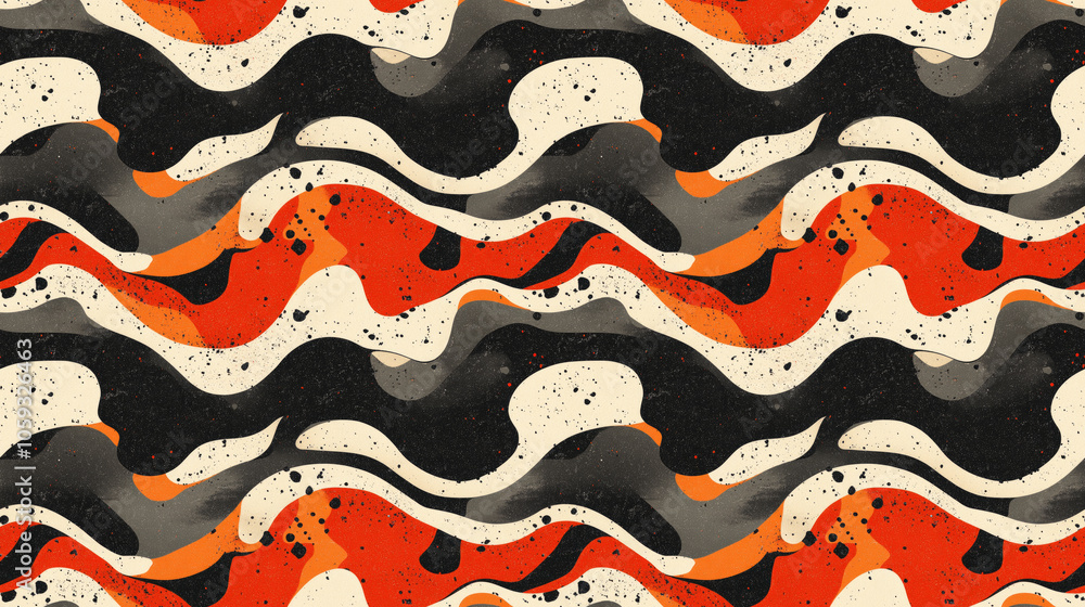 Seamless abstract pattern featuring a chaotic texture design perfect for backgrounds or textile prints Seamless abstract pattern featuring a chaotic texture design perfect for backgrounds or textile prints
