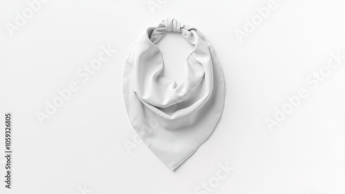 Obraz na płótnie Bandana mockup in high resolution, showing realistic fabric folds and soft texture. Perfect for showcasing designs or branding on bandanas in a professional, photorealistic setting. w salonie