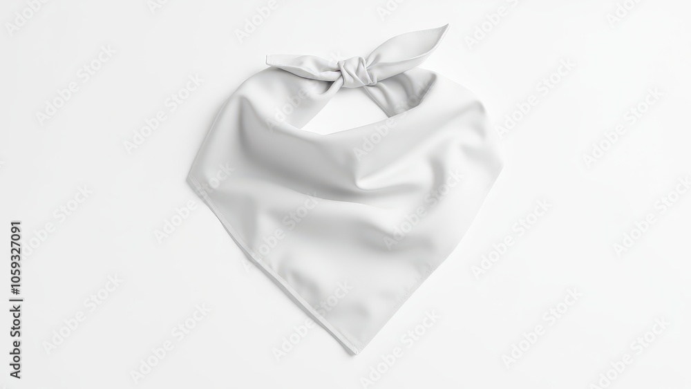 Professional bandana mockup with a smooth texture and lifelike appearance. Perfect for presenting designs on bandanas in an elegant, realistic setting.