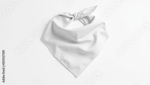 Obraz na płótnie Professional bandana mockup with a smooth texture and lifelike appearance. Perfect for presenting designs on bandanas in an elegant, realistic setting. w salonie