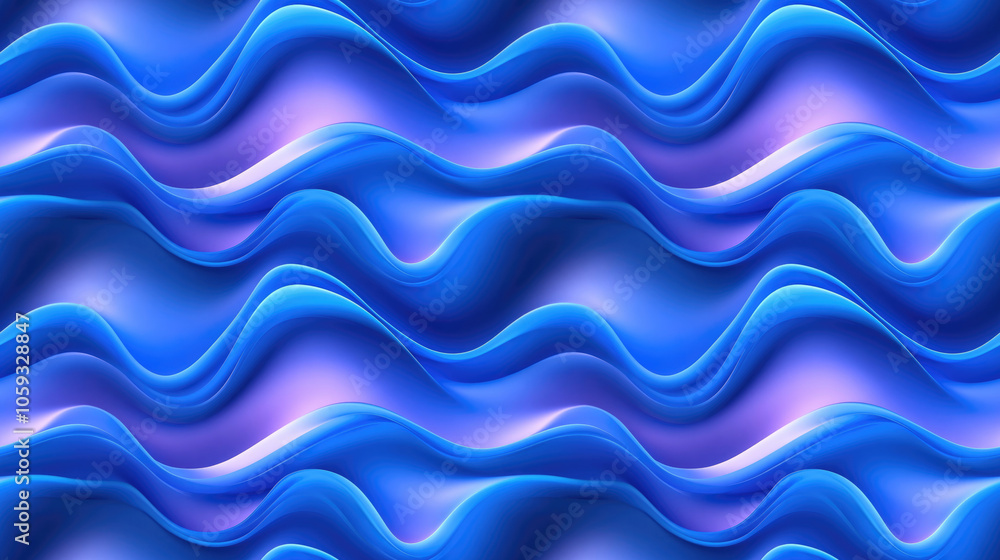 Obraz premium Seamless pattern of a vibrant blue background with soft gradient shades perfect for textiles and digital design