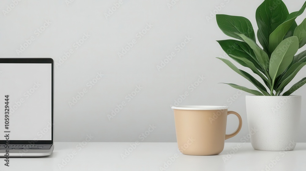 Closeup of detox tea on desk, wellness in workspace, serene and minimalist Closeup of detox tea on desk, wellness in workspace, serene and minimalist