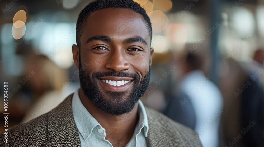 Diverse Business Team Smiling in Modern Office Setting Diverse Business Team Smiling in Modern Office Setting