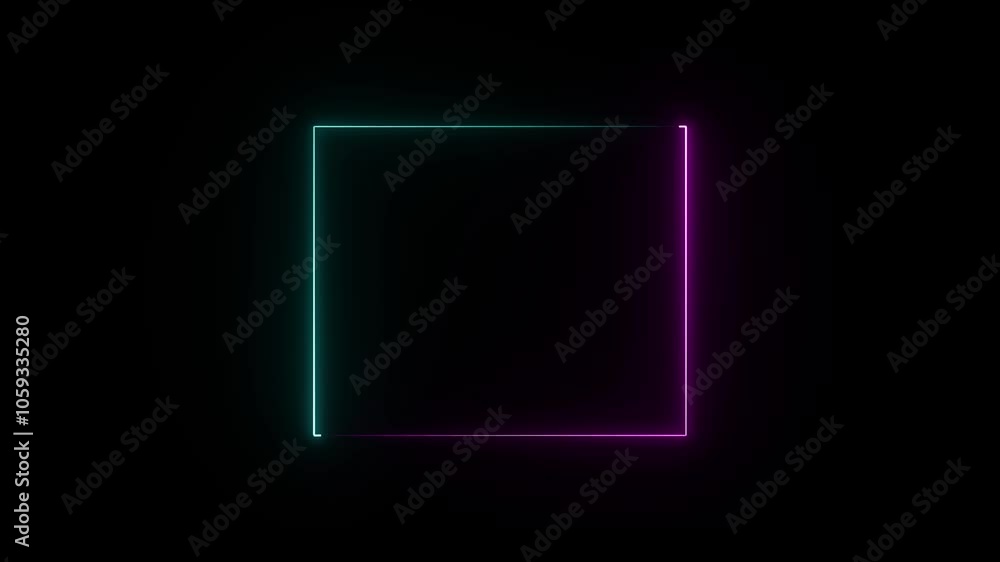 glowing neon pink cyan color rectangle picture frame animation icon ring retro round wallpaper rotate circle animated on black background glowing neon pink cyan color rectangle picture frame animation icon ring retro round wallpaper rotate circle animated on black background