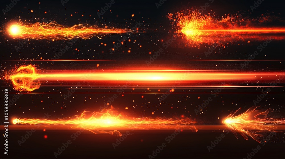 Fototapeta premium Dynamic Fire Effects and Elements