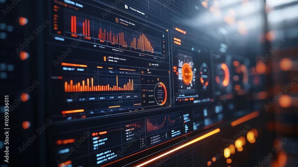 Obraz premium Close-Up View of Logistics Platform Interface