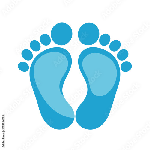 baby feet vector illustration