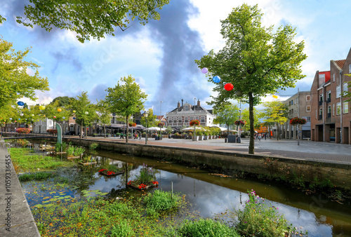 Heerenveen, Holland, Innenstadt Marktplatz photo