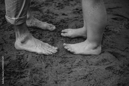  sand, bare feet, connection, togetherness, intimate, nature, warm, outdoor, beach, relationship, soft, gentle, bonding, couple, love, summer, relaxation, tranquility, simplicity, photo