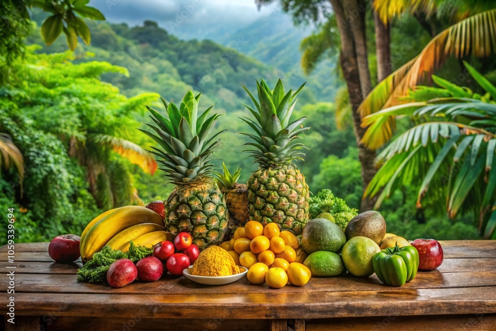 Fresh Tropical Fruit on Table After Hiking in Costa Rica - Vibrant Nature, Refreshing Delights, Healthy Lifestyle, Outdoor Adventure, Exotic Produce, Scenic Views, Tropical Paradise, Hiking Experience Fresh Tropical Fruit on Table After Hiking in Costa Rica - Vibrant Nature, Refreshing Delights, Healthy Lifestyle, Outdoor Adventure, Exotic Produce, Scenic Views, Tropical Paradise, Hiking Experience