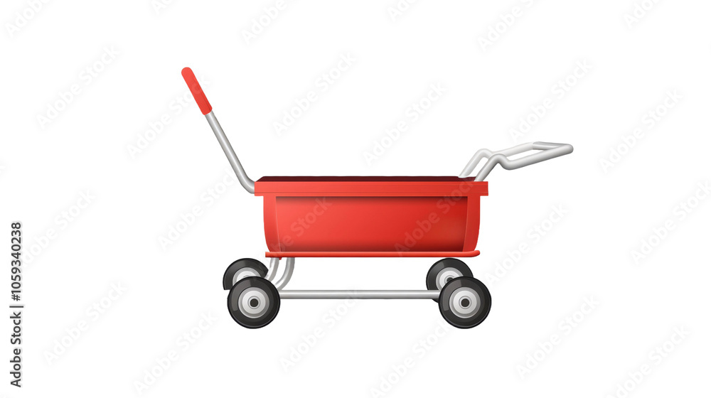 red pram isolated on white transparent.png red pram isolated on white transparent.png