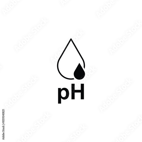 ph , neutral balance skin line icon. Simple element illustration. ph , neutral balance skin concept outline symbol design.