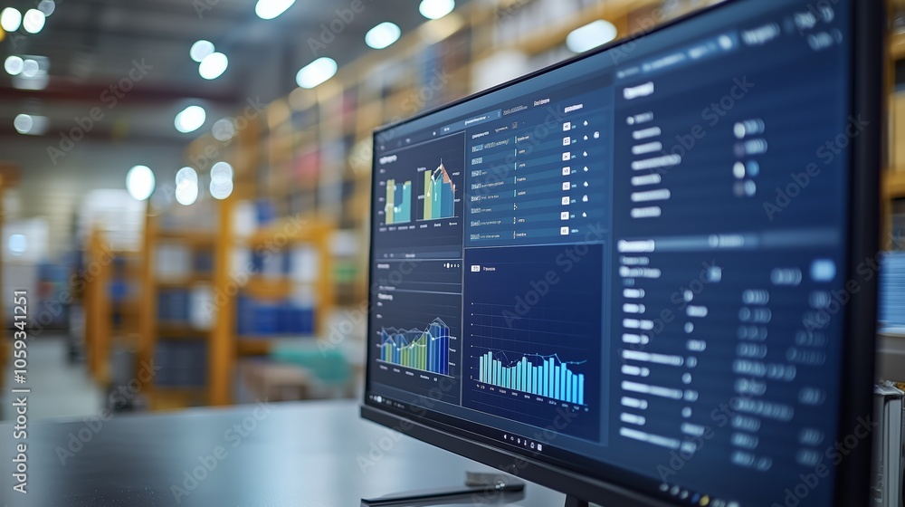 Logistics Software Interface in a Warehouse Setting Logistics Software Interface in a Warehouse Setting