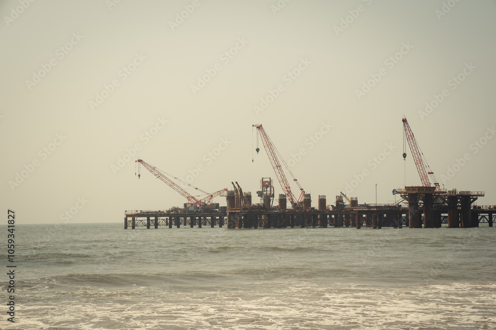 Beach in the Mumbai, India. Coastline Versova Beach in the Mumbai, India. Coastline Versova