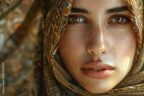 Young arabian woman in hijab. Yashmak.