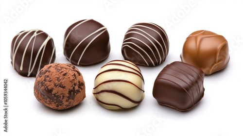 Assorted Gourmet Chocolate Truffles Sweet Treats Delicious Dessert Confectionery Candy