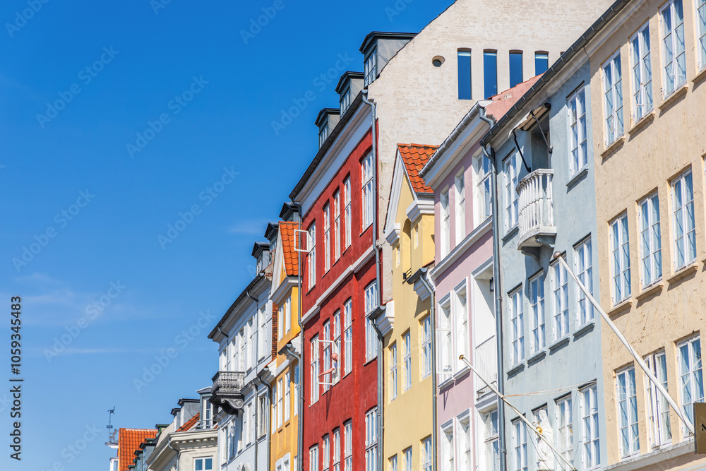 Fototapeta premium The famous Nyhavn area in the historical part of the city of Copenhagen
