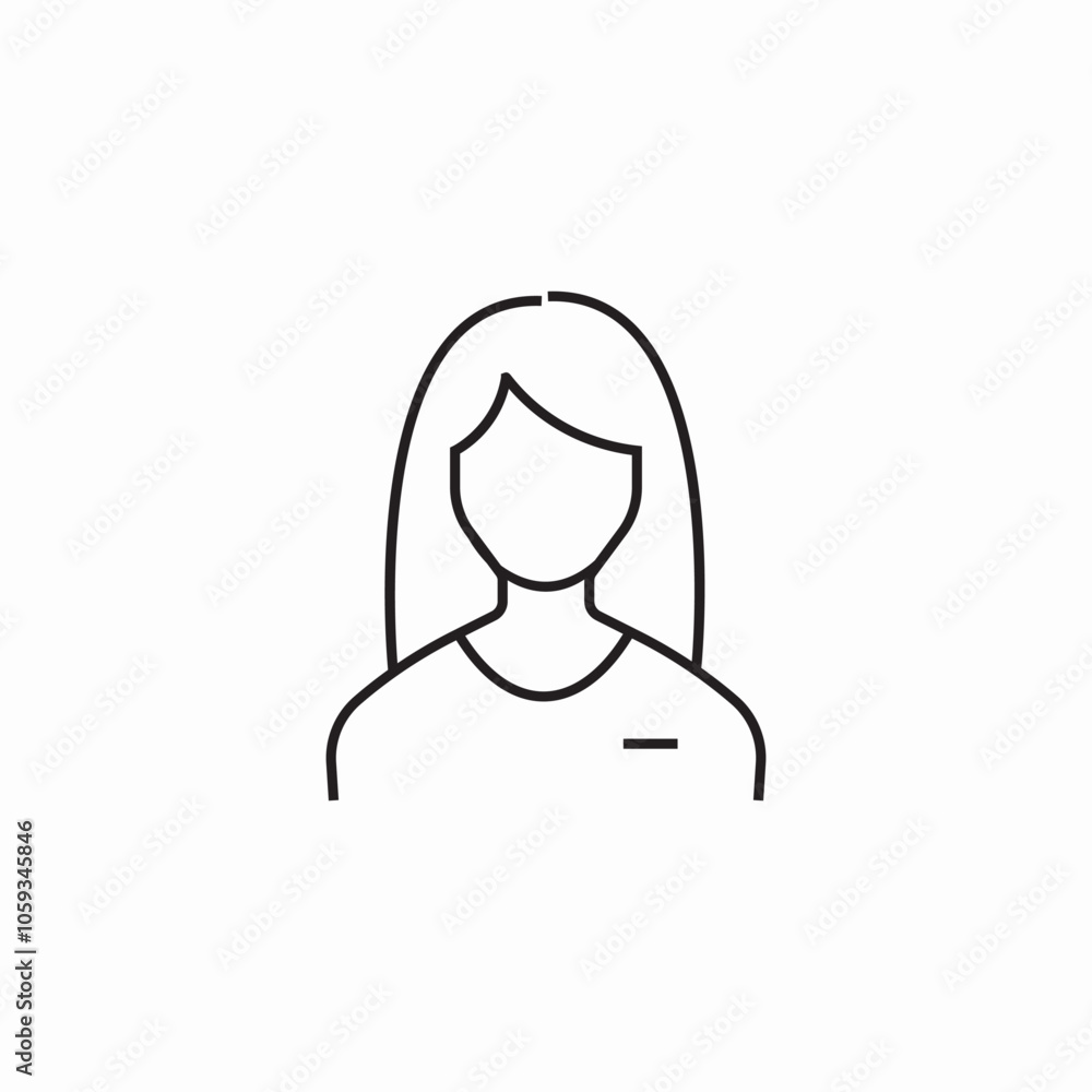 female consultant worker icon sign vector female consultant worker icon sign vector