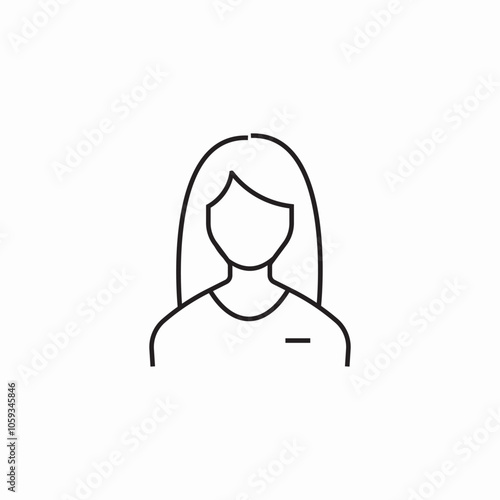 female consultant worker icon sign vector