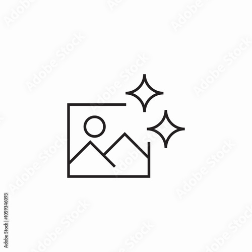 image ai generator icon sign vector