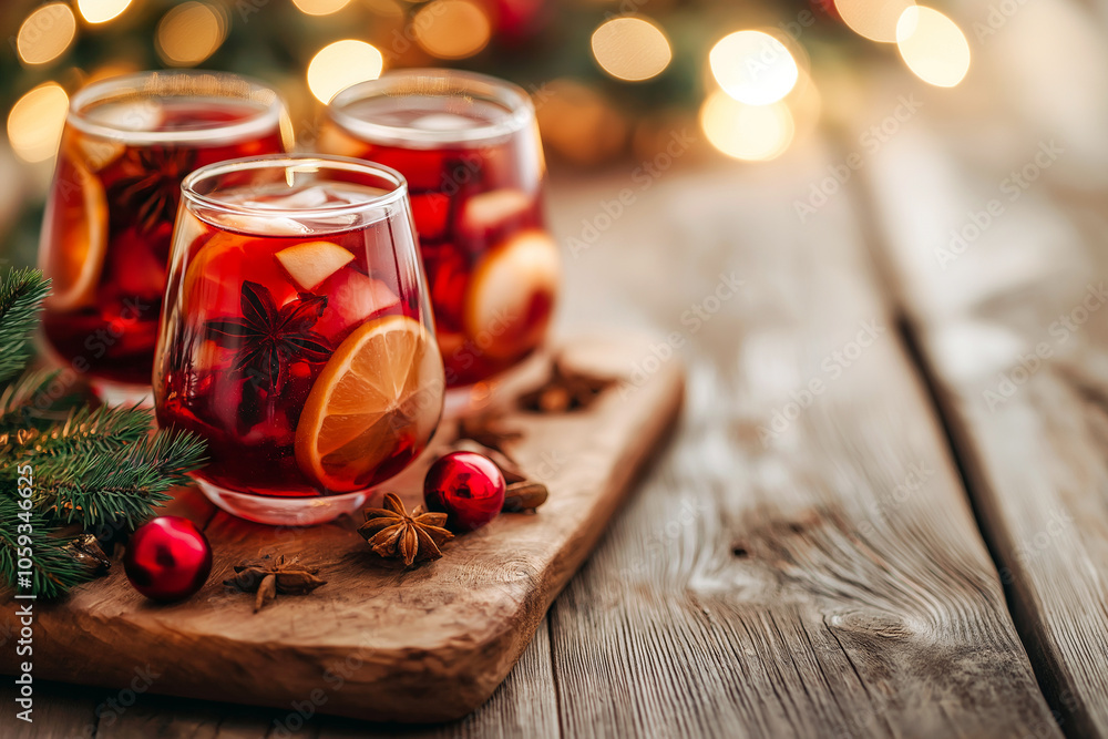 Hot mulled wine with cinnamon, cloves, anise, orange and other spices. Christmas hot mulled wine, traditional alcoholic beverage for cold winter season Hot mulled wine with cinnamon, cloves, anise, orange and other spices. Christmas hot mulled wine, traditional alcoholic beverage for cold winter season