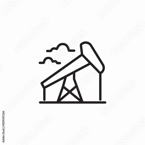 oil petrol pump icon sign vector