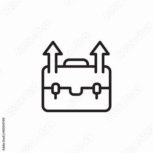 portfolio growth icon sign vector