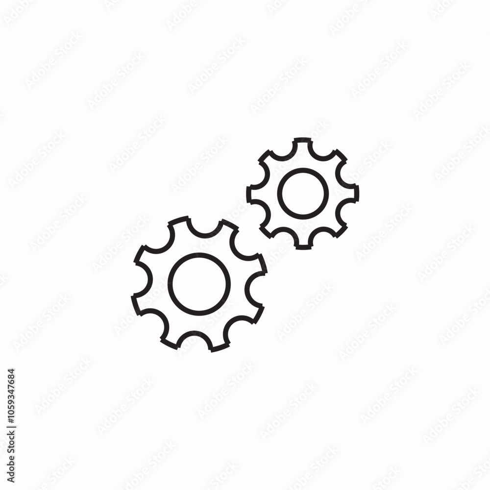settings configuration gears icon sign vector settings configuration gears icon sign vector