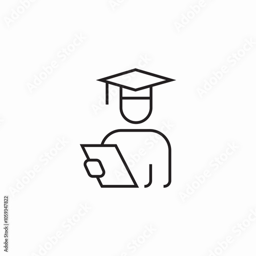 student graduate diploma icon sign vector