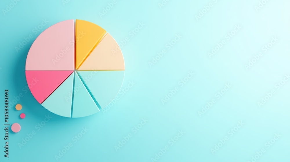 A pie chart with segments representing different data categories, showcasing their relative contributions. A pie chart with segments representing different data categories, showcasing their relative contributions.