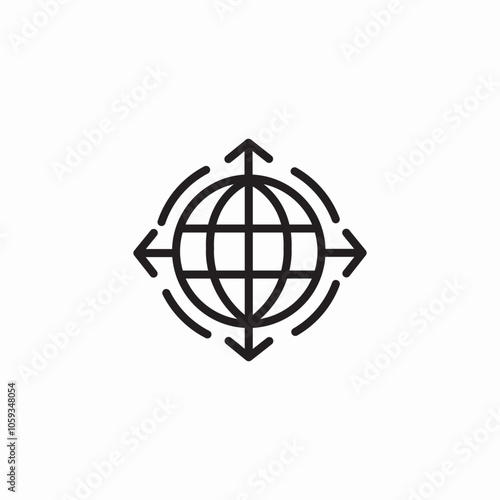 world directions icon sign vector