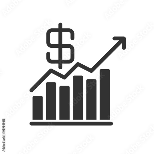 Income Growth Icon - Economy Growing Icon