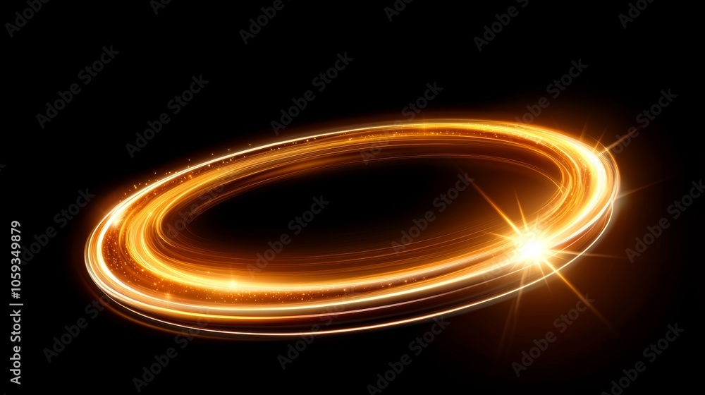 Abstract Golden Light Circle Glow Effect Background Abstract Golden Light Circle Glow Effect Background