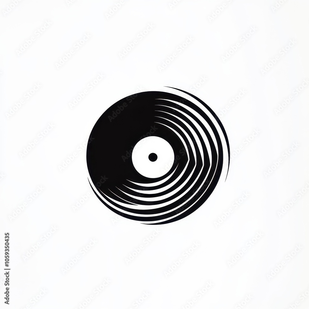 Black and White Spiral Circle Design Black and White Spiral Circle Design